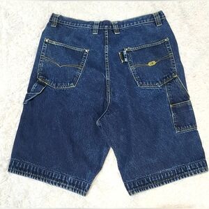 Vintage Fat Joe 560 Jean Denim Carpenter Shorts Mens 38x12 Blue Cotton FJ Y2K